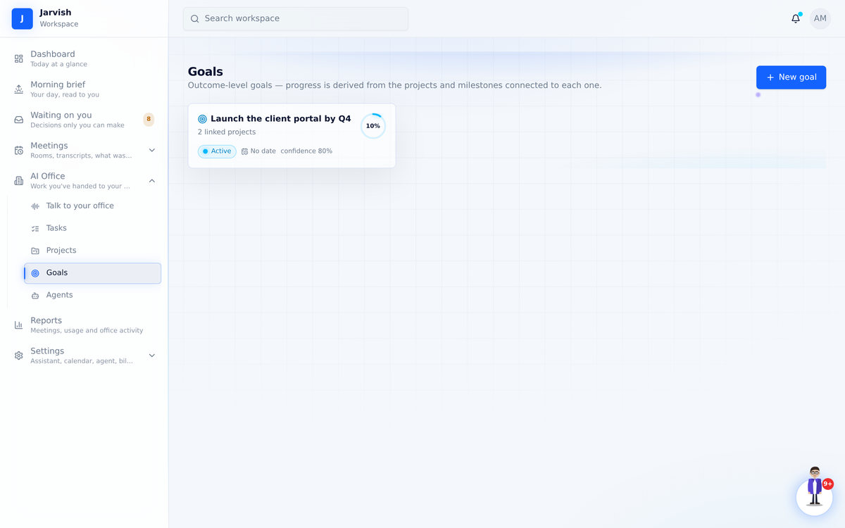 Goals page
